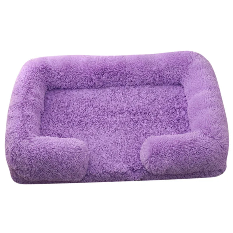 Orthopedic Support Fluffy Plush Dog Bed