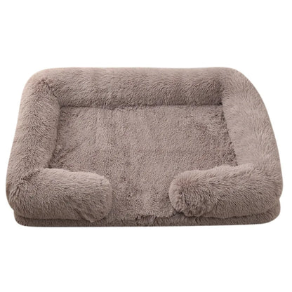 Orthopedic Support Fluffy Plush Dog Bed