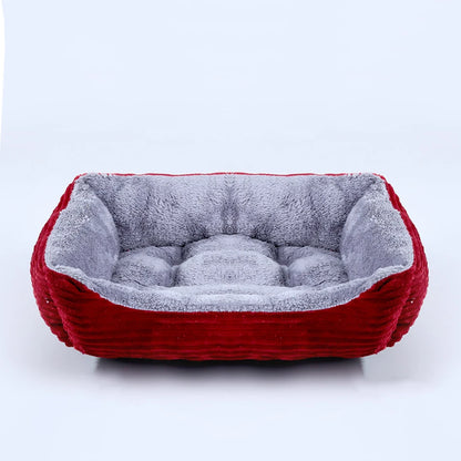 Square Plush Pet Sofa Bed
