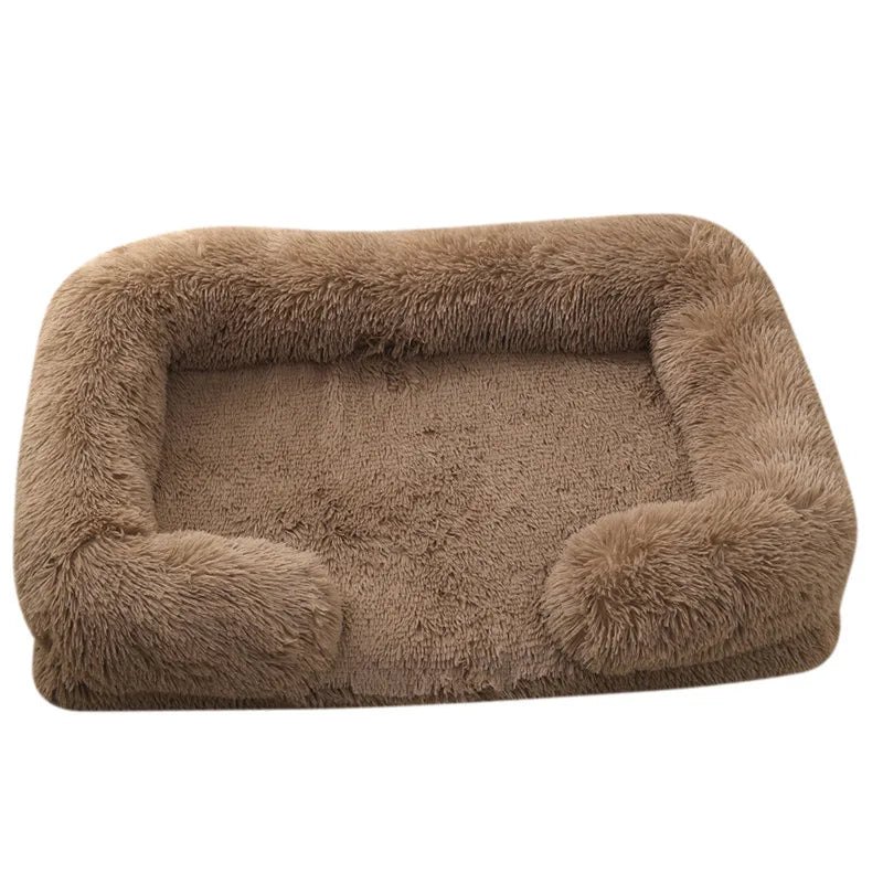 Orthopedic Support Fluffy Plush Dog Bed