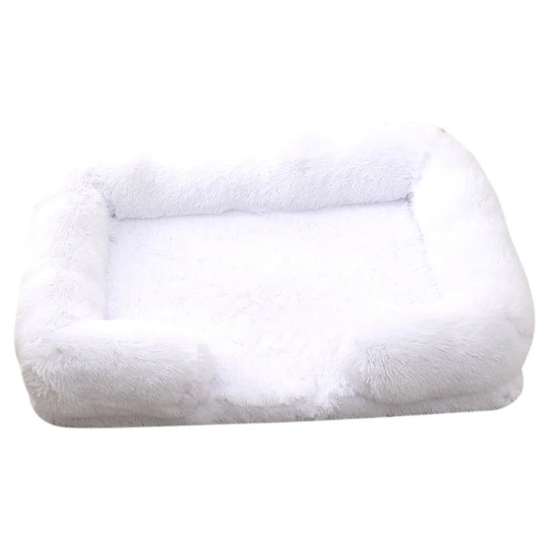 Orthopedic Support Fluffy Plush Dog Bed