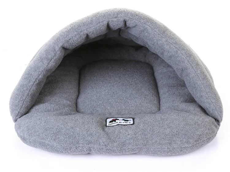 Thick Fleece Warm Pet Cave Bed (Suitable For Small Dogs/Puppies/Cats)