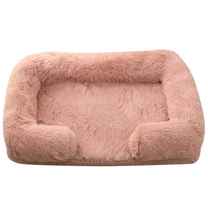 Orthopedic Support Fluffy Plush Dog Bed