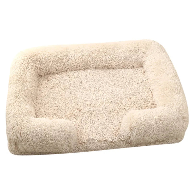 Orthopedic Support Fluffy Plush Dog Bed