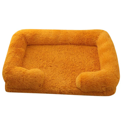 Orthopedic Support Fluffy Plush Dog Bed