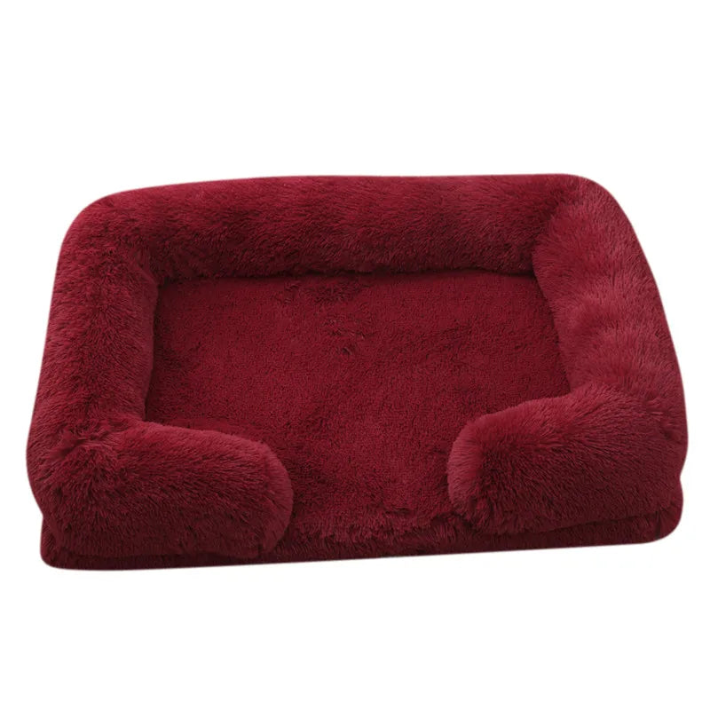 Orthopedic Support Fluffy Plush Dog Bed