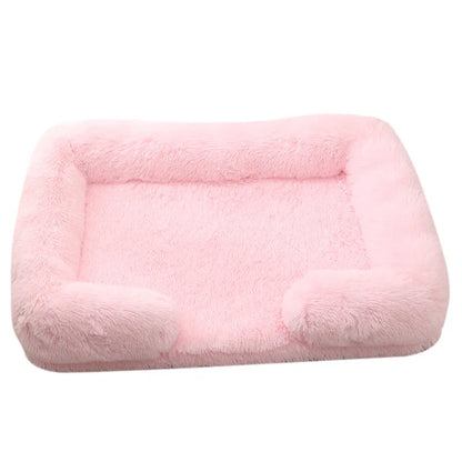Orthopedic Support Fluffy Plush Dog Bed