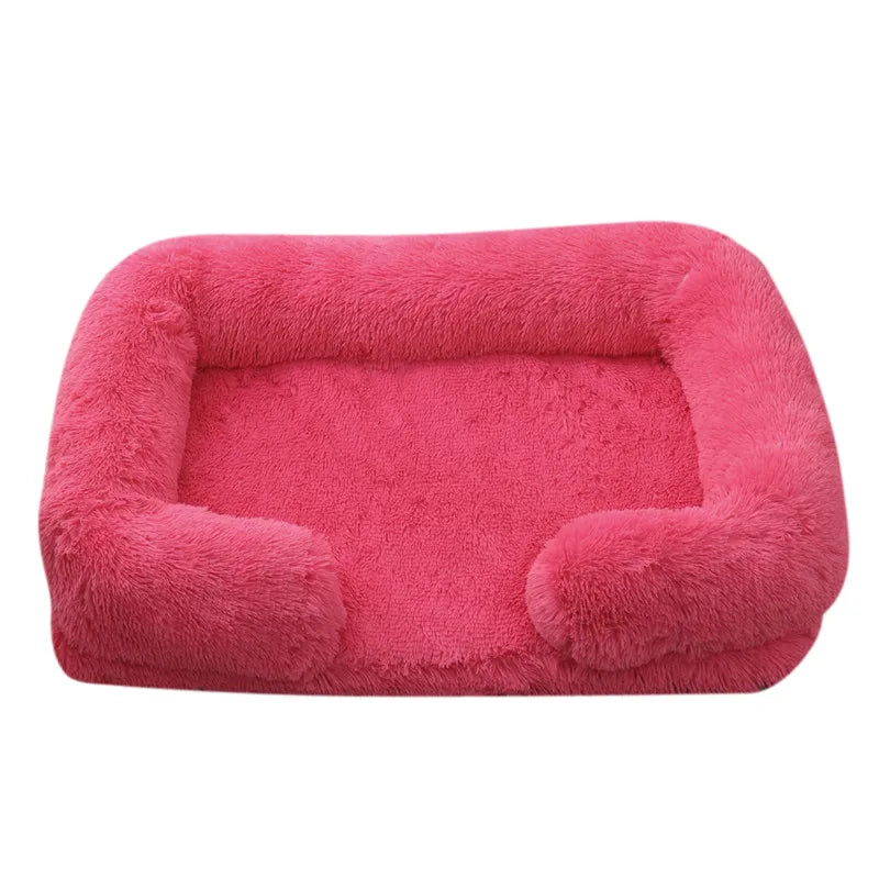 Orthopedic Support Fluffy Plush Dog Bed