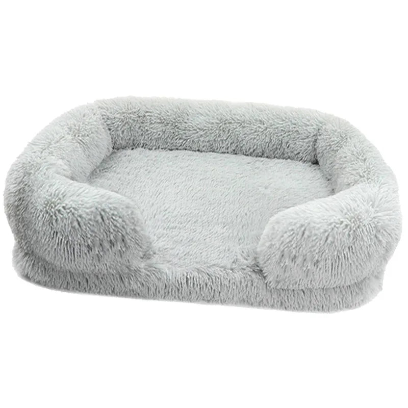 Orthopedic Support Fluffy Plush Dog Bed