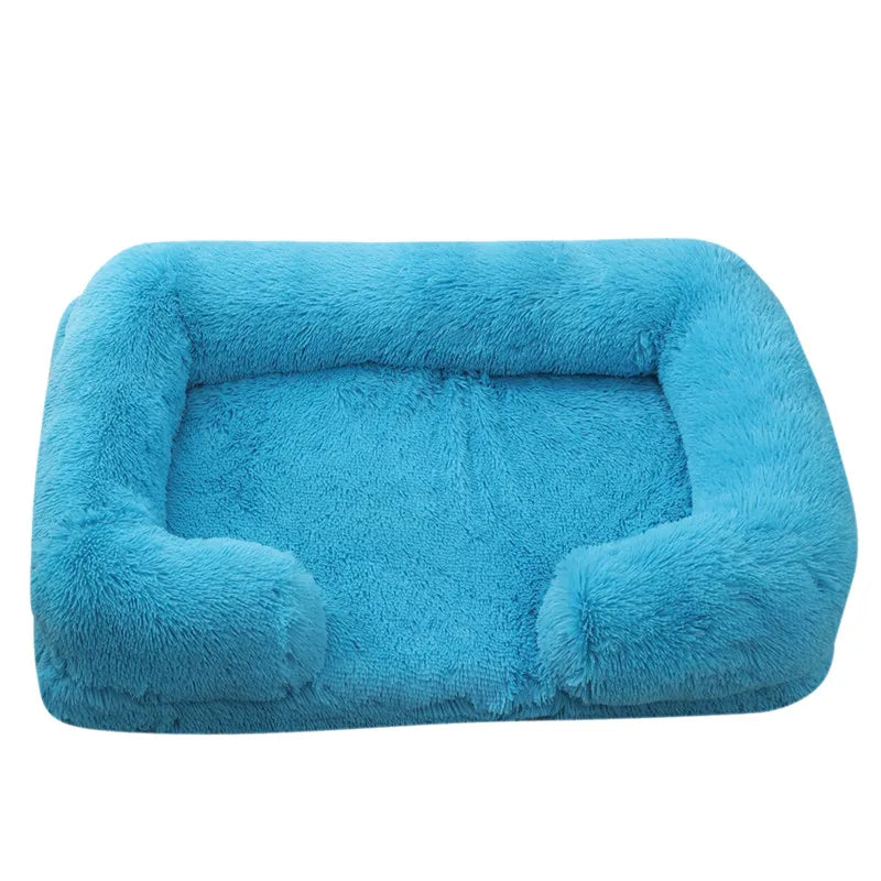 Orthopedic Support Fluffy Plush Dog Bed