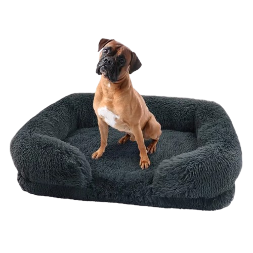 Orthopedic Support Fluffy Plush Dog Bed